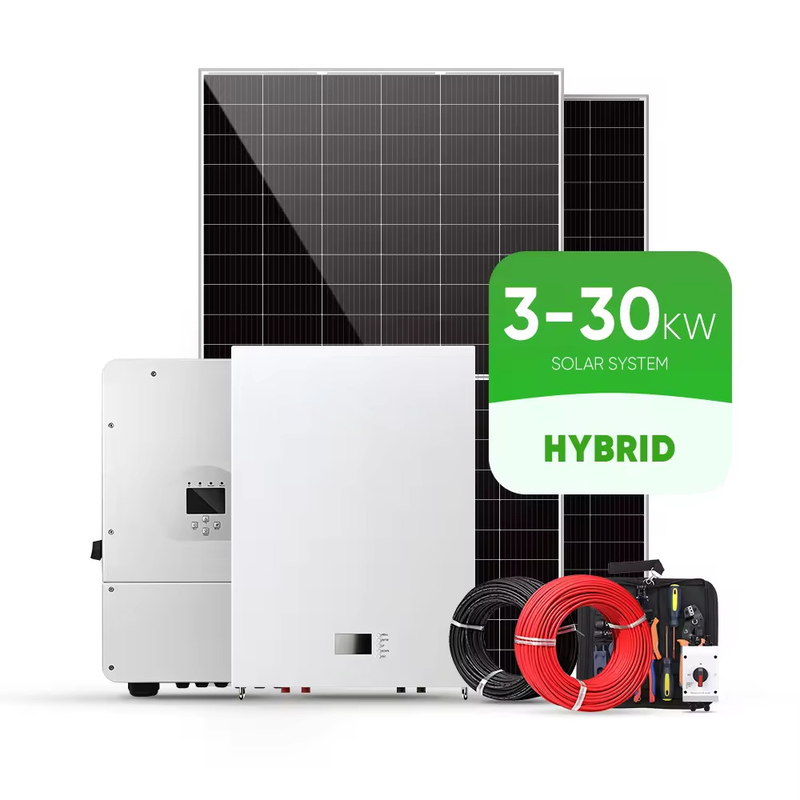 20KW 30KW 50KW 태양광 발전 시스템 25 년의 수명 모노 크리스탈린 실리콘 태양광