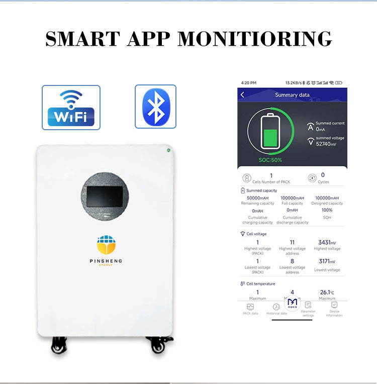 핑싱 신뢰할 수 있는 48V LiFePO4 배터리 팩 10KWh & 15KWh 태양 에너지 저장 200Ah, 280Ah, 300Ah 옵션
