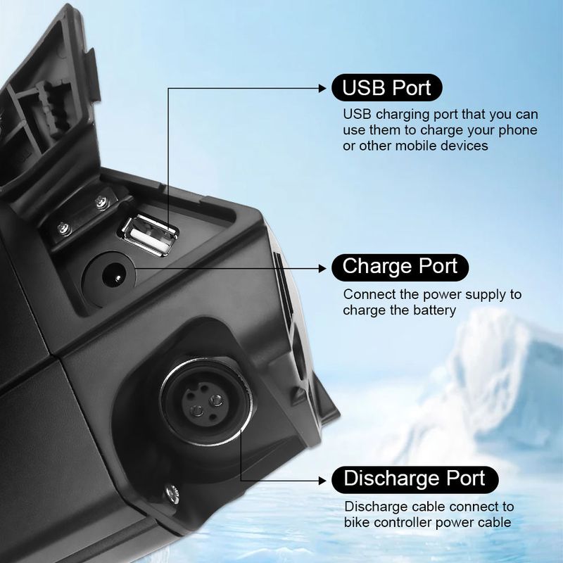 Dorado 36V 30AH 48V 25AH 21700 셀 Ebike 숨겨진 배터리 리튬 배터리 팩 전기 자전거용