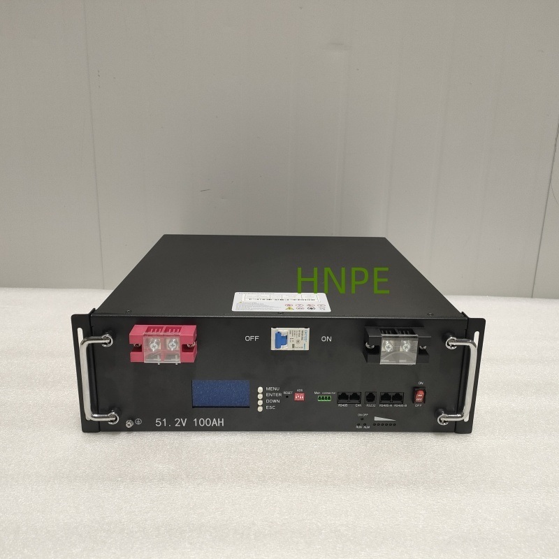 HNPE 48V 100Ah 200Ah LiFePO4 리튬 배터리 랙 마운트 태양 에너지 저장 배터리 가정용 오프 그리드 하이브리드 그리드