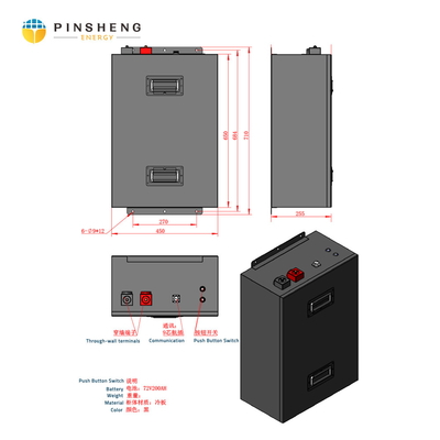 PINSHENG 리?? 배터리 48v 60v 72v 92v 100AH E 스쿠터,E 오토바이의 LiFePO4 배터리
